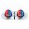 304 SS Above Door Dome Light Kit With 2 X 17 LED Double Fury Watermelon For KW & PB Trucks-Red & Blu