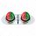304 SS Above Door Dome Light Kit With 2 X 17 LED Double Fury Watermelon For KW & PB Trucks-Red & Gre