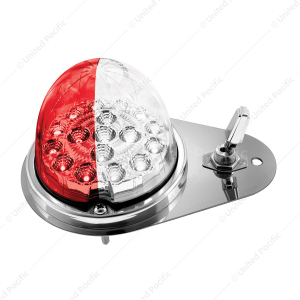 304 SS Above Door Dome Light Kit W/ 17 LED Double Fury Watermelon For 1994-2025 KW W900-Red & White