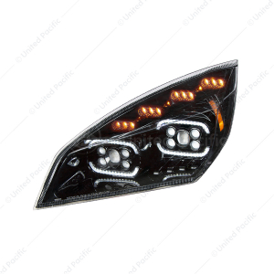 10 LED Projector Headlight With LED Sequential Turn & DRL For 2018-2024 Cascadia