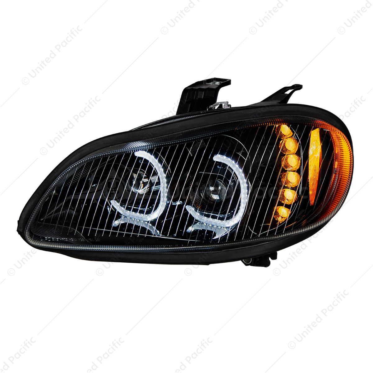 Black LED Projection Headlight Assembly For 2003-2024 Freightliner M2- Driver