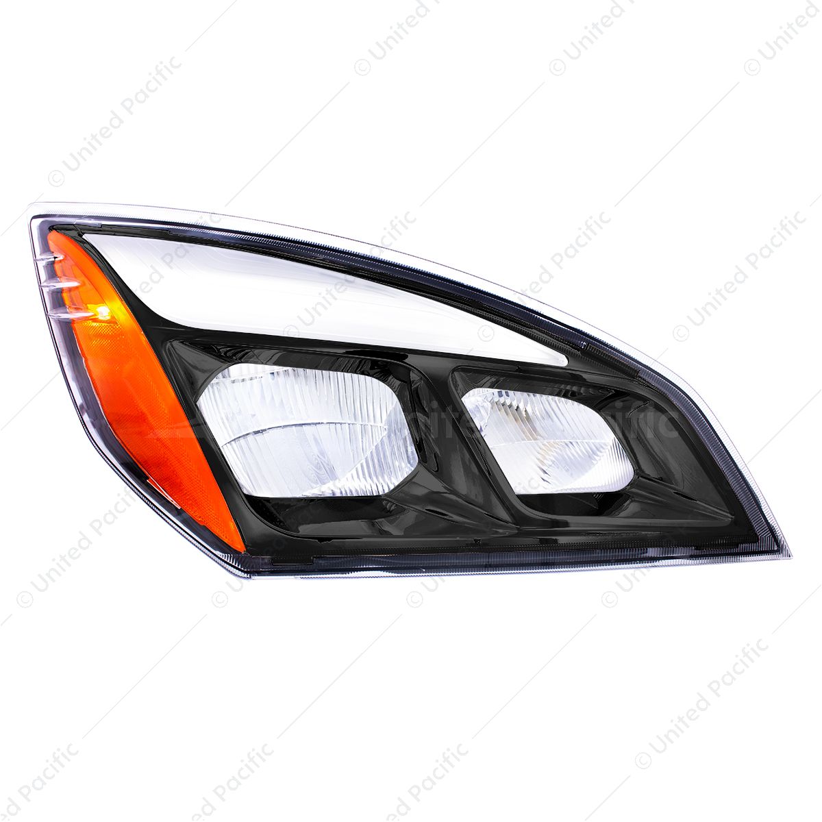 Black LED Headlight For 2018-2024 Freightliner Cascadia - Passenger