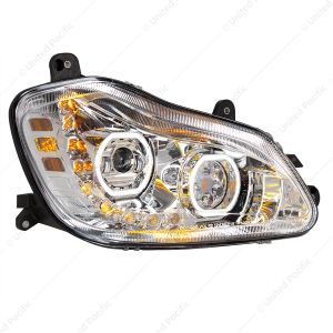 Chrome 10 LED Headlight for 2013-2021 Kenworth T680 - Passenger Side