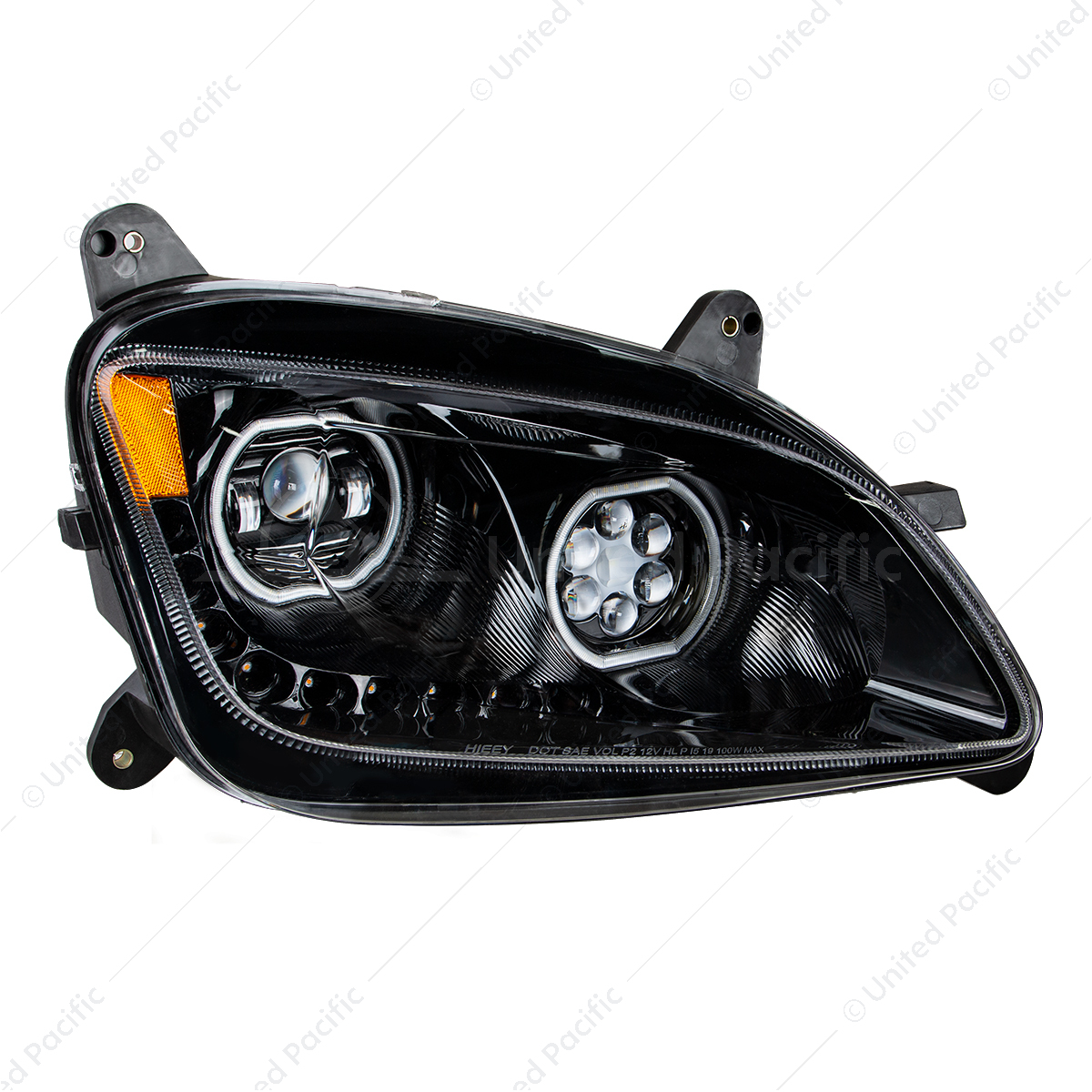 truck.upauto.com: Black 10 LED Headlight For Peterbilt 587 (2010