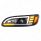 Black Projection Headlight With LED Sequential Turn & DRL For 2005-2015 Peterbilt 386 - Driver