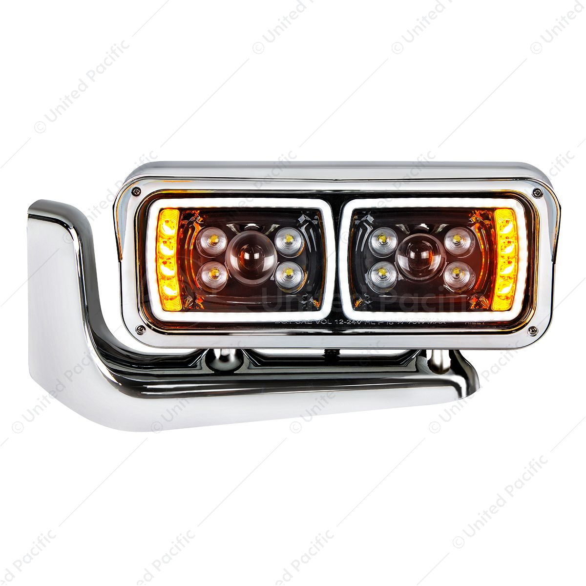 10 High Power LED "Blackout" Projection Headlight Assembly With Mounting Arm - Driver