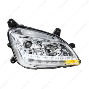 Projection Headlight With LED Sequential Turn and DRL For 2012-2021 Peterbilt 579