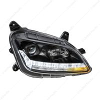 "Blackout" Projection Headlight With LED Sequential Turn & DRL For 2012-2021 Peterbilt 579- Passenge