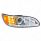 Chrome Projection Headlight With LED Turn & Position Light for 2005-2015 Peterbilt 386- Passenger