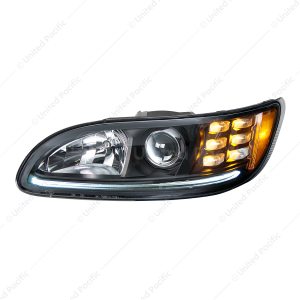 Projection Headlight With LED Position Light & LED Turn Signal for 2005-2015 Peterbilt 386