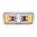 10 High Power LED "Chrome" Projection Headlight With LED Turn Signal & Position Light Bar - Driver