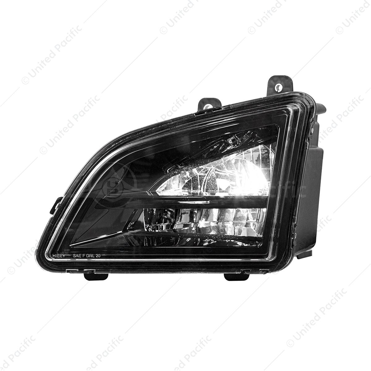 Black LED Driving & Fog Light For 2018-2024 Volvo VNL - Driver -Competition Series