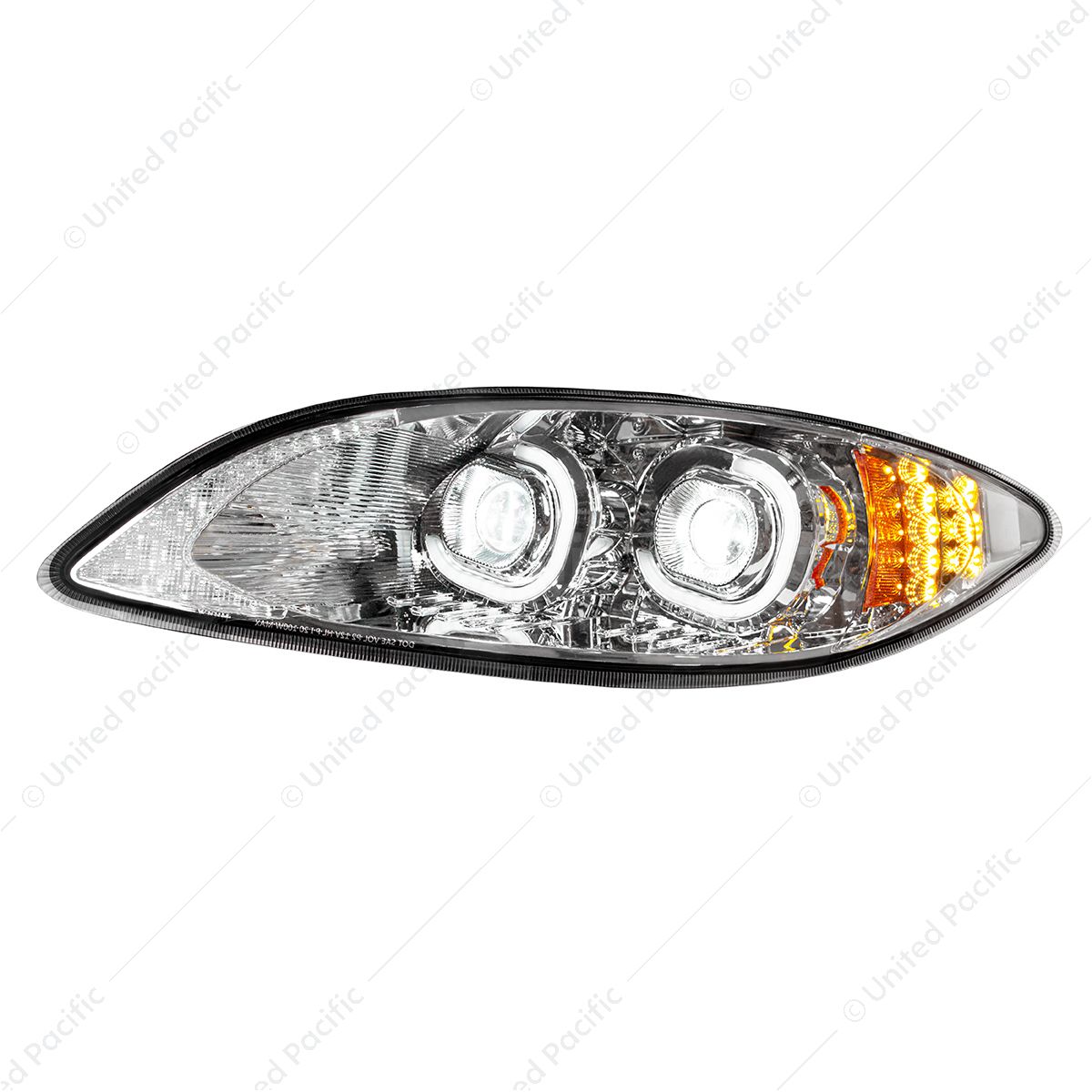 Chrome LED Headlight For 2006-2017 International Prostar - Driver