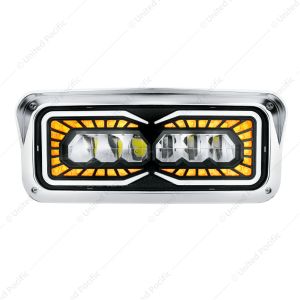 High Power 9 LED Headlight With LED Turn Signal & Position Light