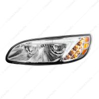 Chrome LED Headlight For Peterbilt 386 (2005-2015) & 387 (1999-2010) - Driver