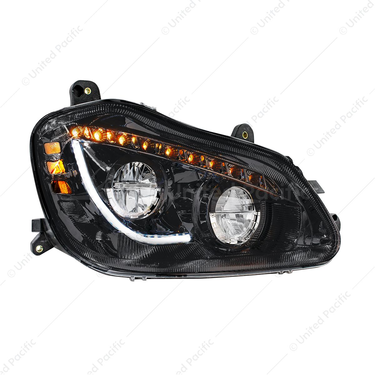 High Power 45 LED Blackout Headlight With Sequential Turn Signal For 2013-2021 Kenworth T680-Passeng