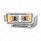 10 High Power LED "Chrome" Projection Headlight Assembly W/Mounting Arm & Turn Signal Side Pod - Pas