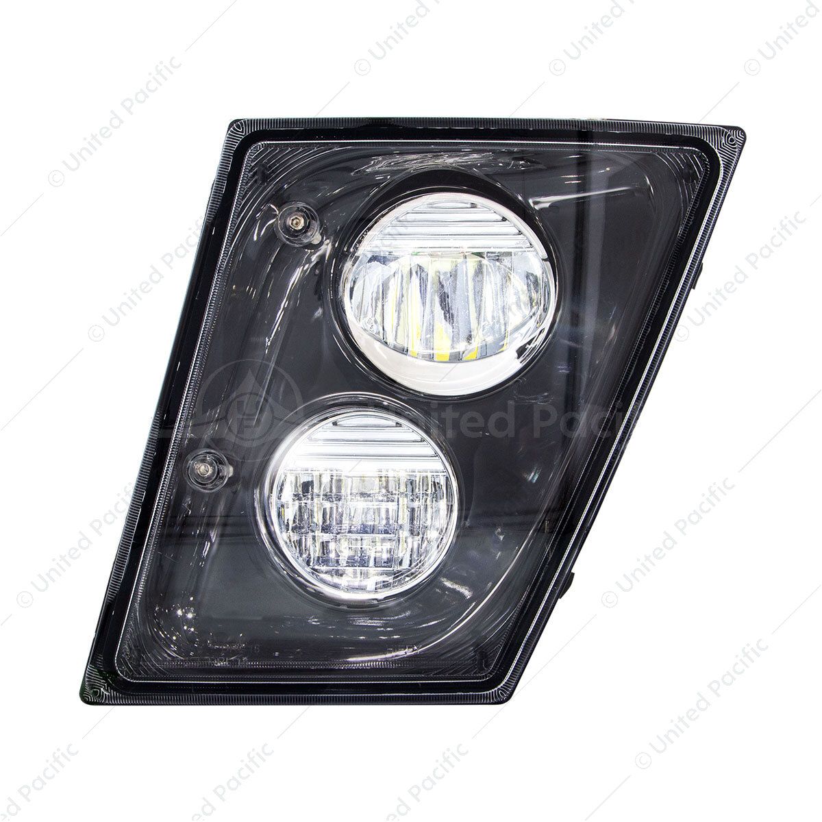 2 High Power LED Black Driving Light & Fog Light For 2003-2017 Volvo VNL - Driver/Left