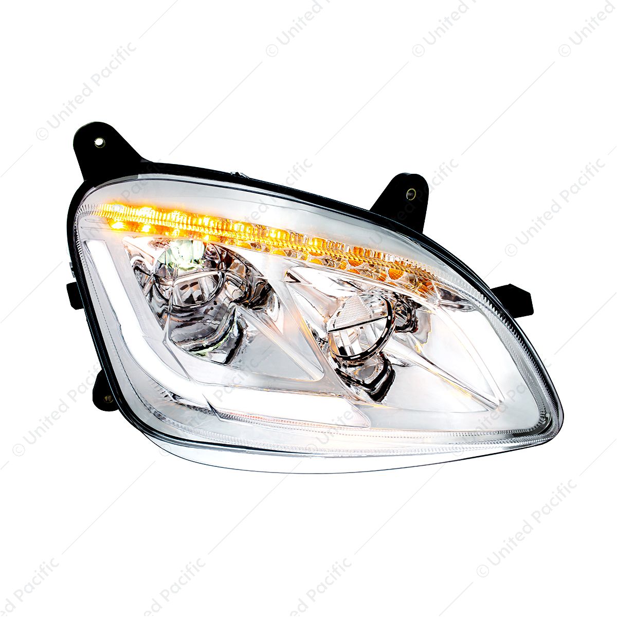 Chrome LED Headlight W/Sequential LED Turn Signal For Peterbilt 579 (2012-21) & 587 (2010-16) - Pass
