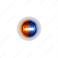 2 LED 3/4" Mini Double Fury Light (Clearance/Marker) - Amber & Blue LED/Clear Lens