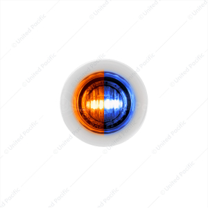 2 LED 3/4" Mini Double Fury Light (Clearance/Marker) - Amber & Blue LED/Clear Lens