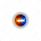 2 LED 3/4" Mini Double Fury Light (Clearance/Marker) - Amber & Blue LED/Clear Lens