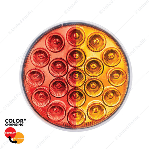 19 LED 4" Round Double Fury LIght With Clear Lens