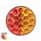 19 LED 4" Round Double Fury Light (Stop & Turn) - Red & Amber LED/Clear Lens