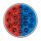 Double Fury 19 LED 4" Round Stop/Turn/Tail Light-Red & Blue LED/Clear Lens