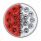 Double Fury 19 LED 4" Round Stop/Turn/Tail Light-Red & White LED/Clear Lens