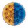 Double Fury 19 LED 4" Round Turn Signal Light-Amber & Blue LED/Clear Lens