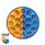 19 LED 4" Round Double Fury Light (Turn Signal) - Amber & Blue LED/Clear Lens