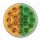Double Fury 19 LED 4" Round Turn Signal Light-Amber & Green LED/Clear Lens
