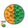 19 LED 4" Round Double Fury Light (Turn Signal) - Amber & Green LED/Clear Lens