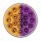 Double Fury 19 LED 4" Round Turn Signal Light-Amber & Purple LED/Clear Lens