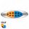 10 LED Oval Double Fury Light With Clear Lens & Chrome Bezel (Clearance/Marker) - Amber & Blue LED/C