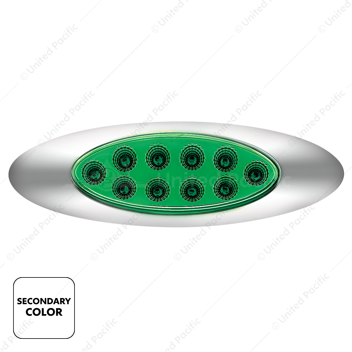 truck.upauto.com: 10 LED Oval Double Fury Light With Clear Lens