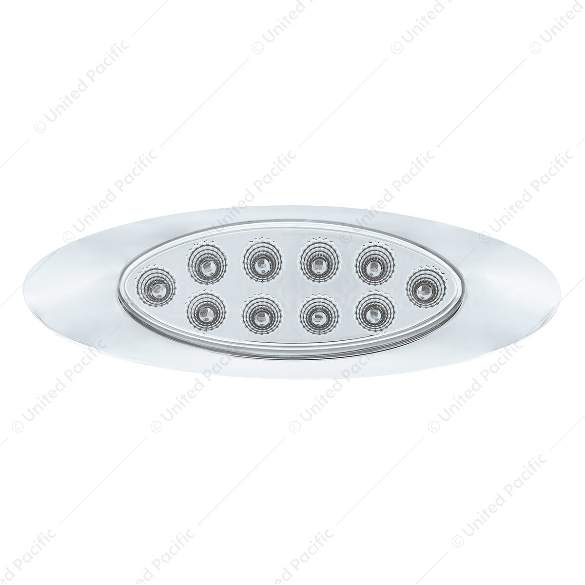 truck.upauto.com: 10 LED Oval Double Fury Light With Clear Lens