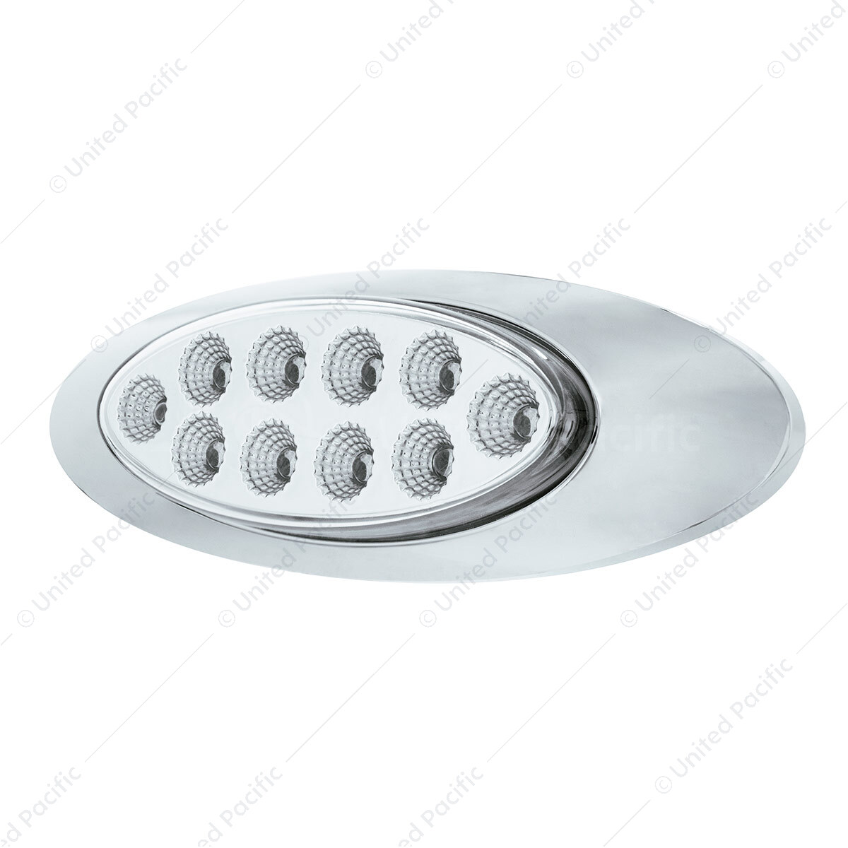 truck.upauto.com: 10 LED Oval Double Fury Light With Clear Lens
