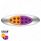 10 LED Oval Double Fury Light With Clear Lens & Chrome Bezel (Clearance/Marker) - Amber & Purple LED