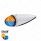 17 LED Watermelon Double Fury Light Torpedo Cab Light - Amber & Blue LED/Clear Lens