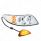 Chrome LED Projector Headlight With Rear Facing Turn Signal For International Durastar 2002-2018 - P