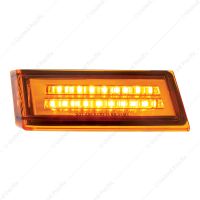 35 LED Sequential Turn Signal Light For 2018-2025 Freightliner Cascadia - Driver - Amber LED/Amber L