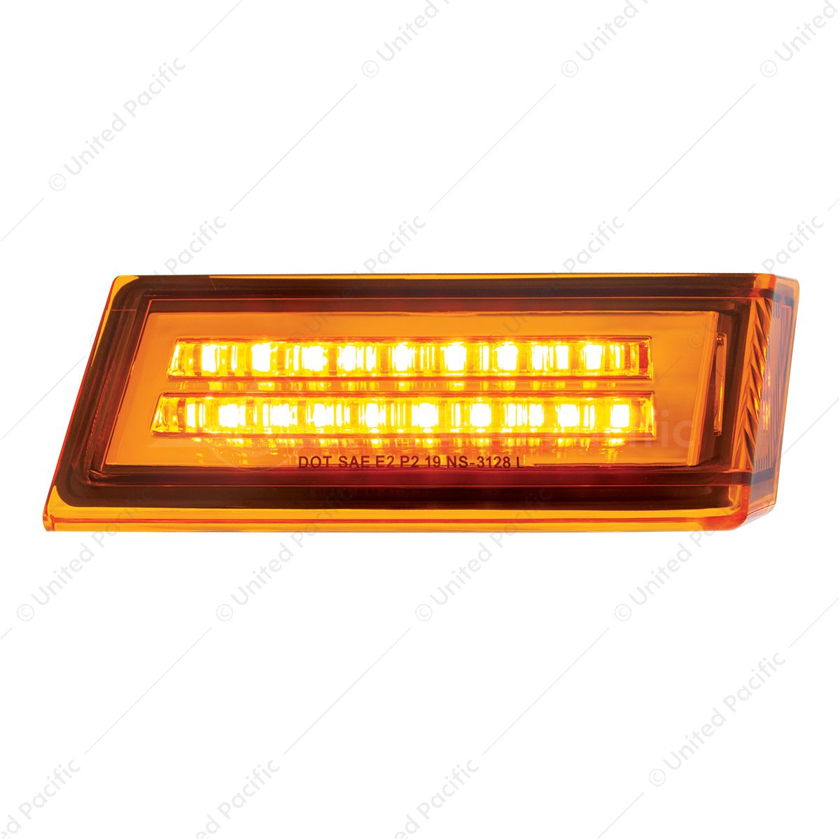 35 LED Sequential Turn Signal Light For 2018-2026 Freightliner Cascadia - Passenger - Amber LED/Ambe