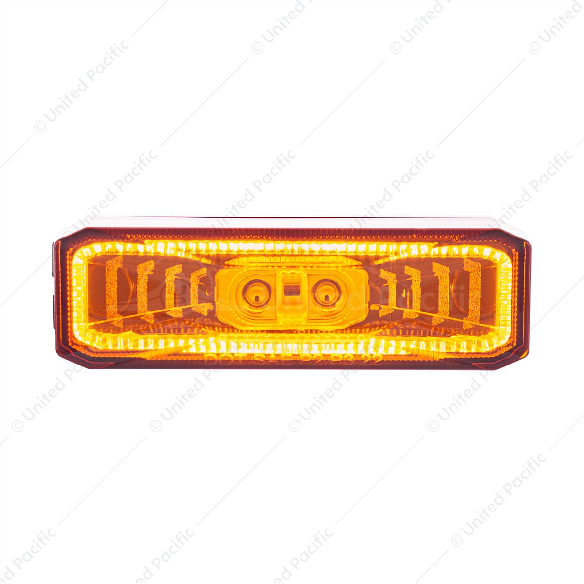 10 LED Rectangular Abyss Light (Clearance/Marker) - Amber LED/Amber Lens