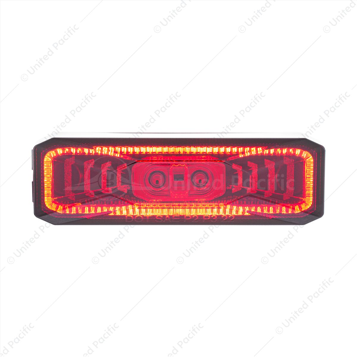 10 LED Rectangular Abyss Light (Clearance/Marker) - Red LED/Red Lens