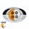 4 LED Double Fury Light (Clearance/Marker)-Amber & White/Clear Lens