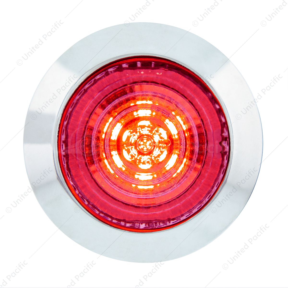 6 LED 1-1/4" Dual Function Light (Clearance/Marker)-Red LED/Clear Lens