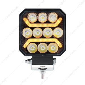 10 LED High Power LED Work Light With "U" Light Guide-Amber
