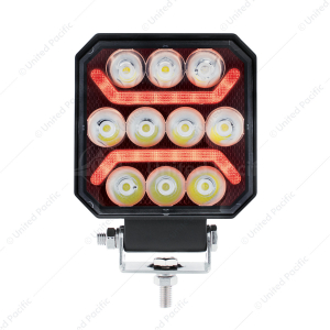 10 LED High Power LED Work Light With "U" Light Guide-Red